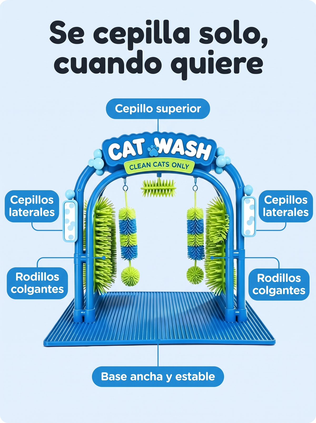 Arco de autocepillado: adiós pelos en casa
